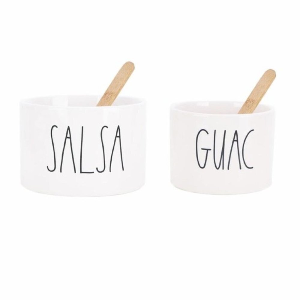 Rae Dunn Guac & Salsa Bowl Set